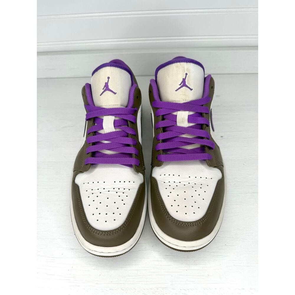 Air Jordan 1 Low Purple Mocha Palomino Wild Berry 553558-215 Men’s Size 10.5 - Picture 3 of 6